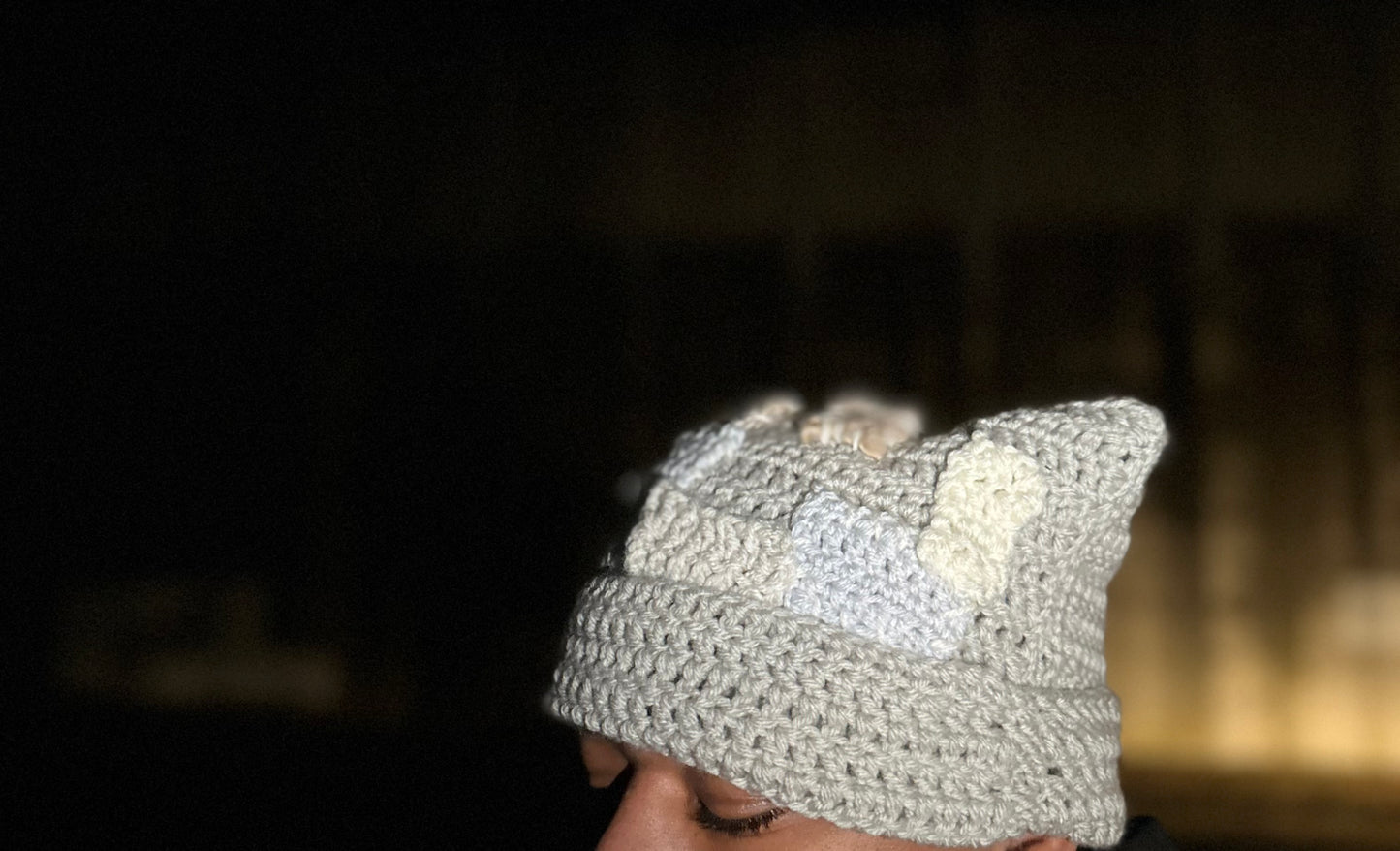 Patchwork CatEar Beanie